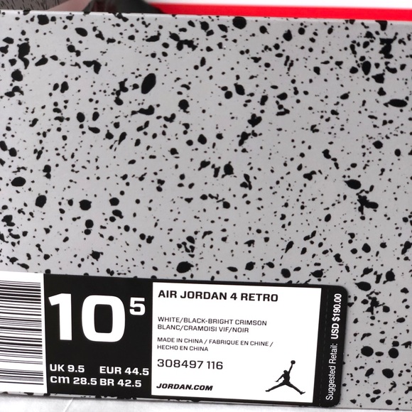 2019 Nike Air Jordan 4 Retro Size 10.5 - Picture 8 of 8